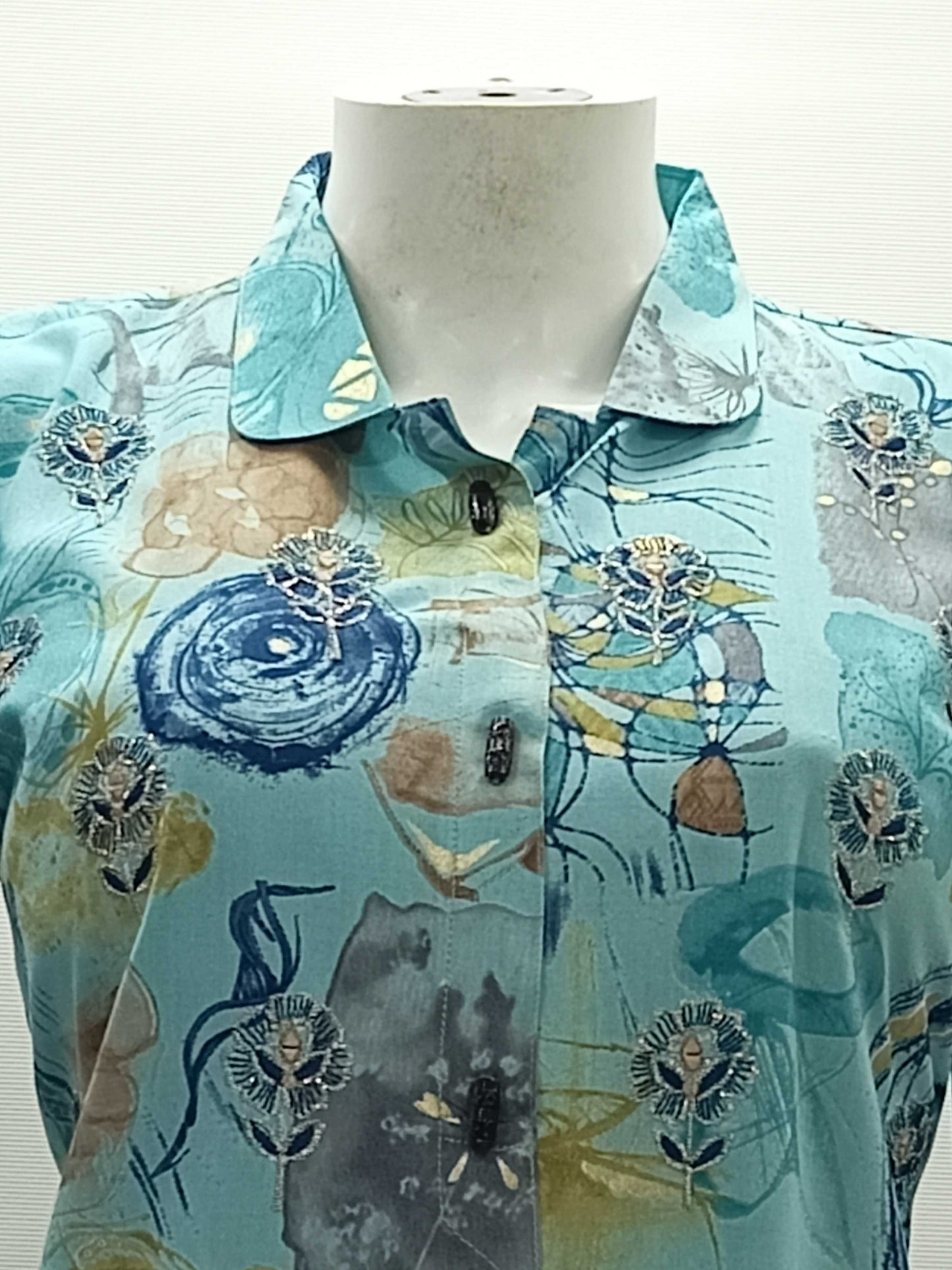 Keoshaa Phirozi Shirt Collar Tunic Top